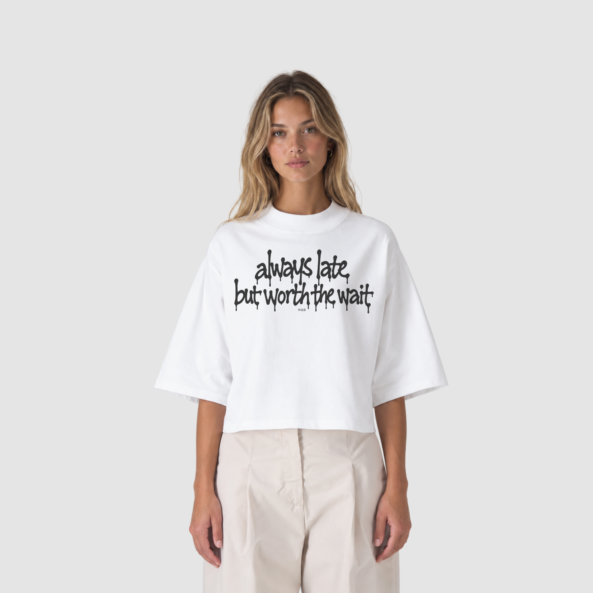 ALWAYS LATE BOXY TEE
