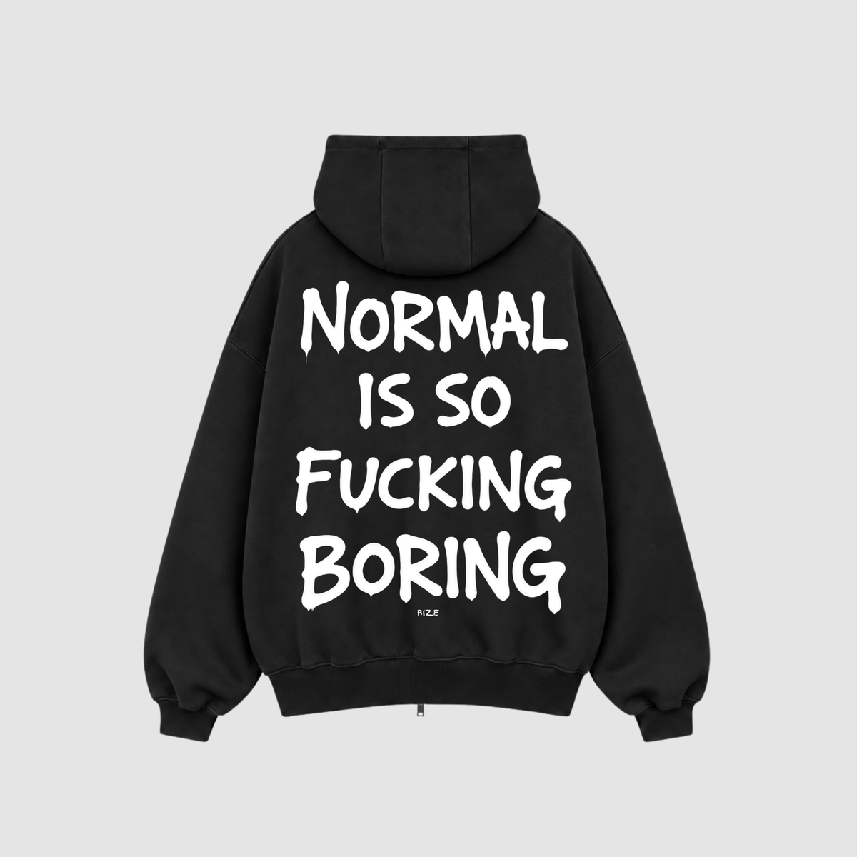 Zip Hoodie von RIZE mit Aufdruck: Normal Is So Fucking Boring