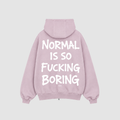Zip Hoodie von RIZE mit Aufdruck: Normal Is So Fucking Boring