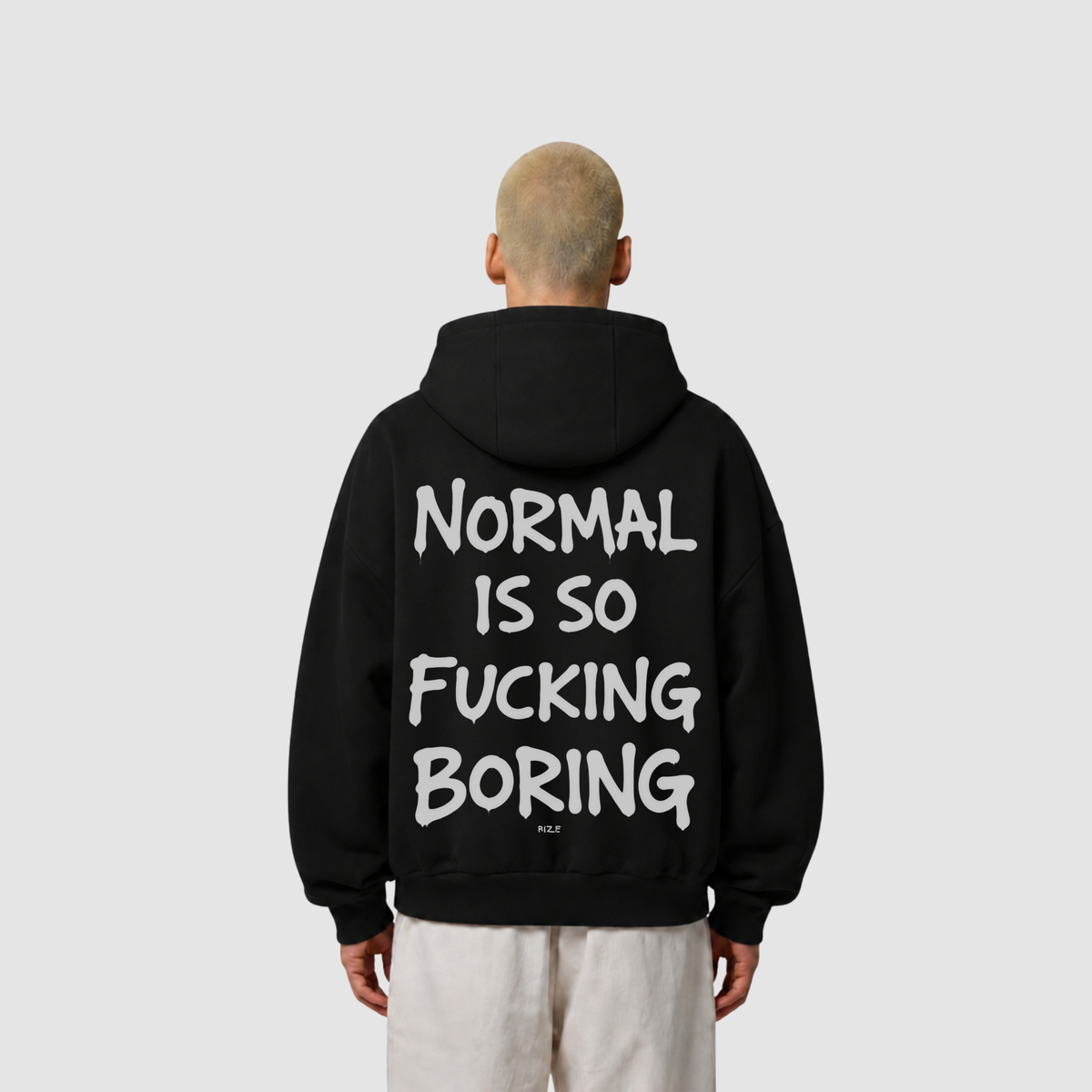 Zip Hoodie von RIZE mit Aufdruck: Normal Is So Fucking Boring