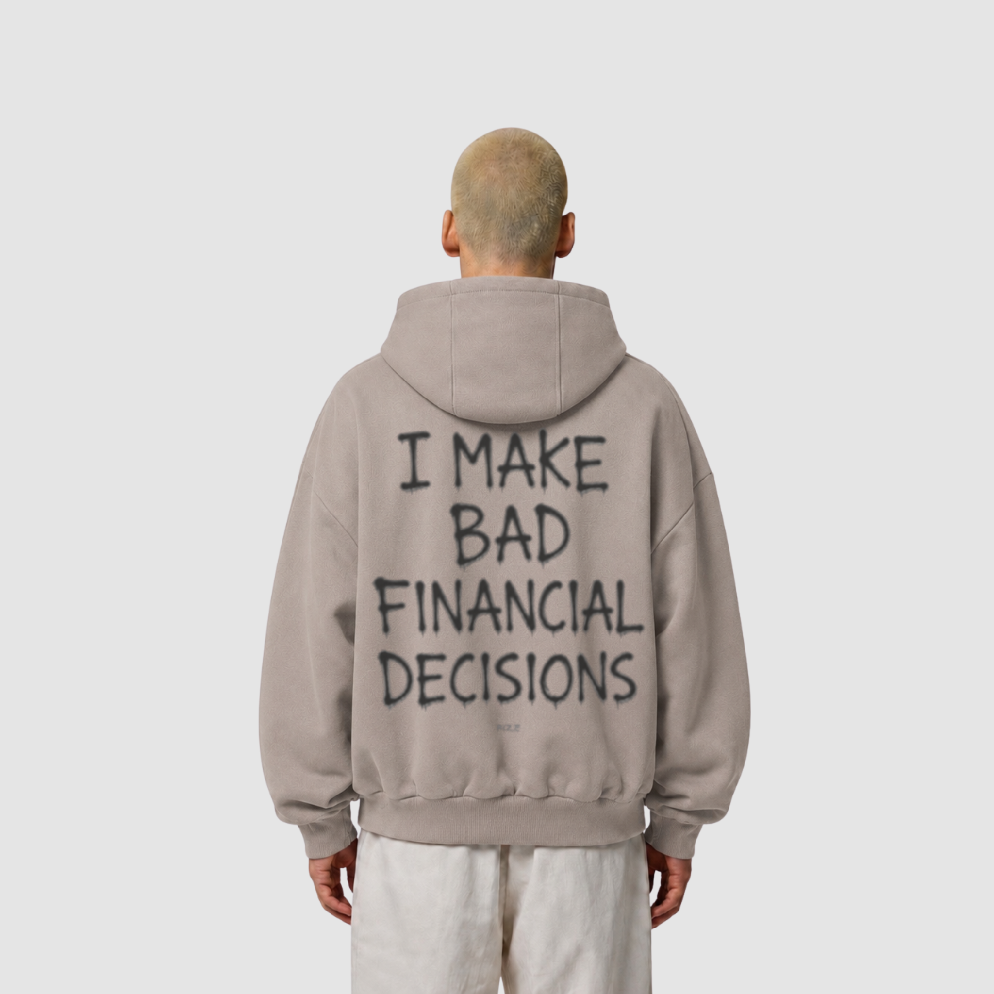 Hoodie von RIZE mit Aufdruck: I Make Bad Financial Decisions