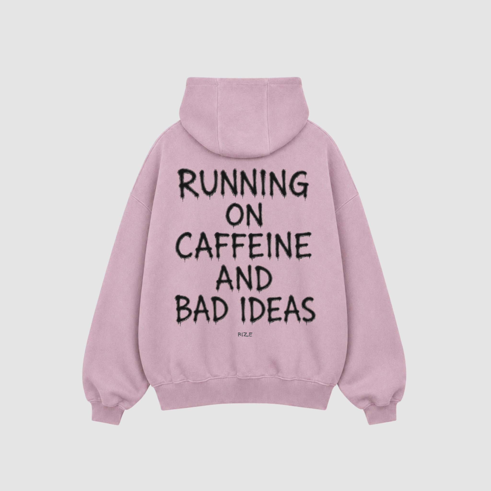 Hoodie von RIZE mit Aufdruck: Running On Caffeine And Bad Ideas