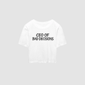 Baby Tee von RIZE mit Aufdruck: CEO Of Bad Decisions