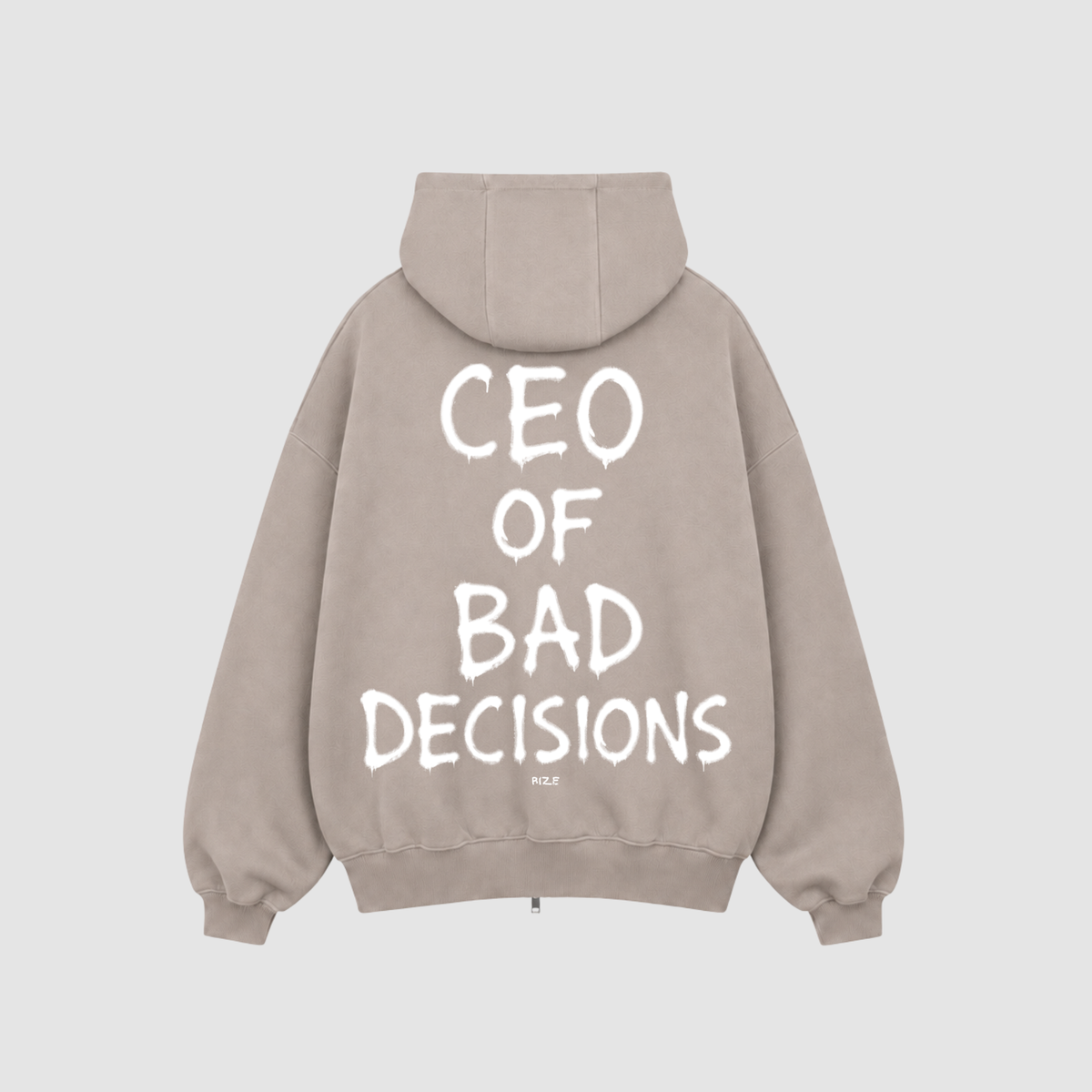 Zip Hoodie von RIZE mit Aufdruck: CEO Of Bad Decisions