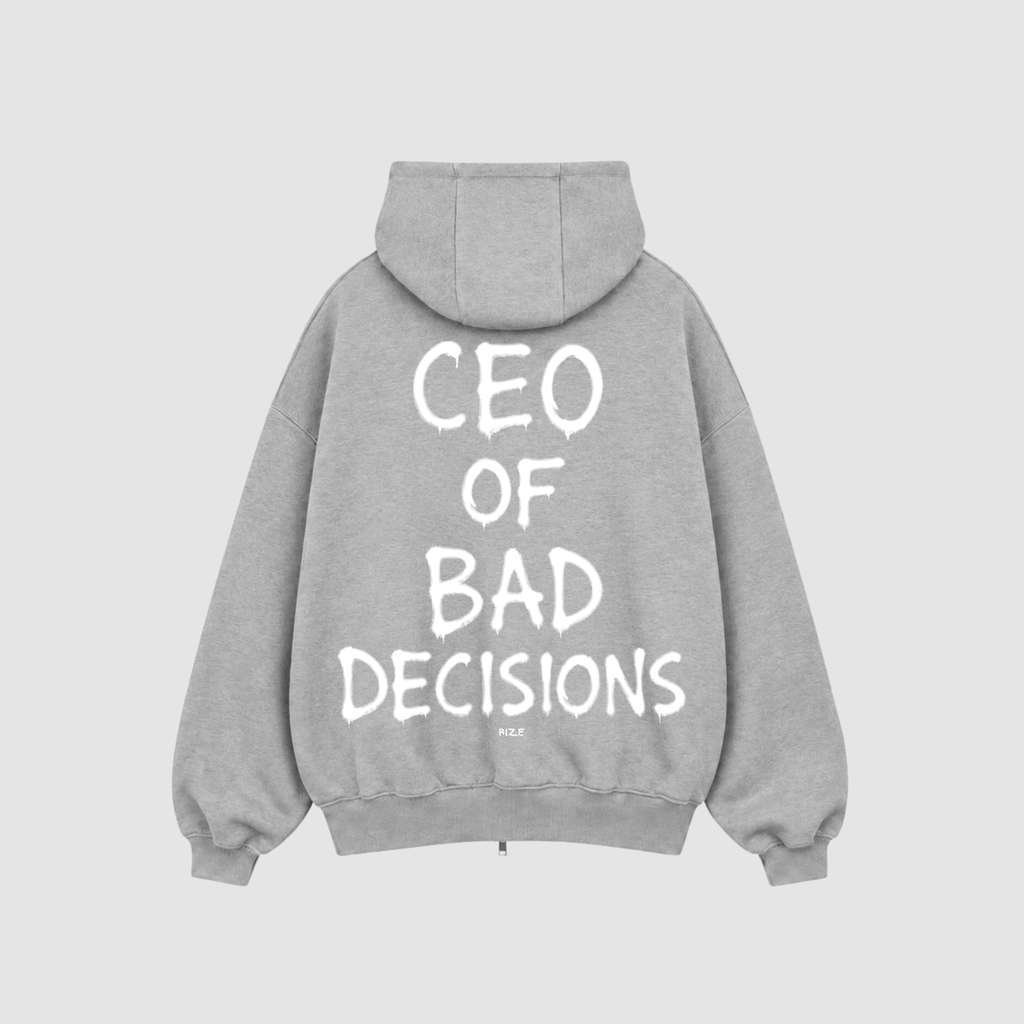 Zip Hoodie von RIZE mit Aufdruck: CEO Of Bad Decisions