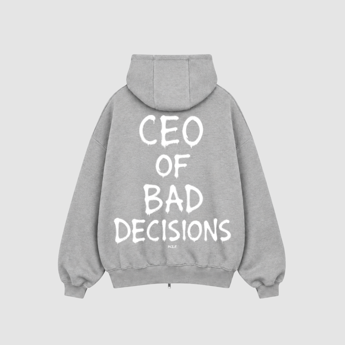 Zip Hoodie von RIZE mit Aufdruck: CEO Of Bad Decisions