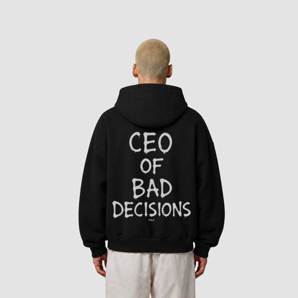 Zip Hoodie von RIZE mit Aufdruck: CEO Of Bad Decisions