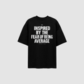 FEAR OF AVERAGE TEE Inspired By The Fear Of Being Average Backprint Rückansicht Schwarz RIZE