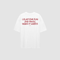 T-Shirt von RIZE mit Aufdruck: I Flirt For Fun And Panic When It Works