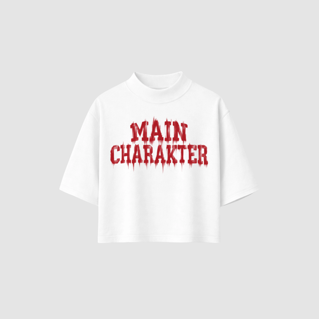 Boxy Tee von RIZE mit Aufdruck: Main Charakter