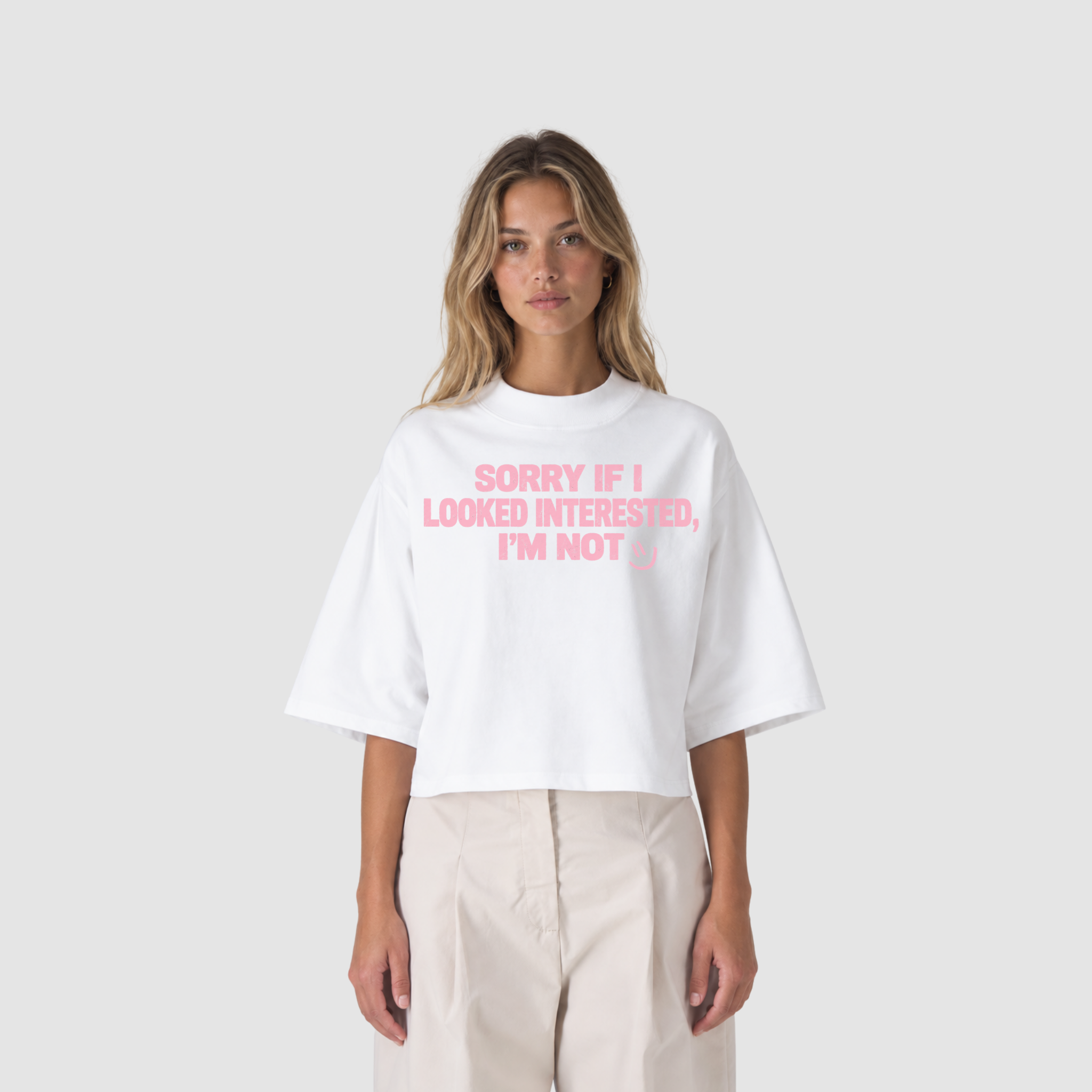 NOT INTERESTED BOXY TEE