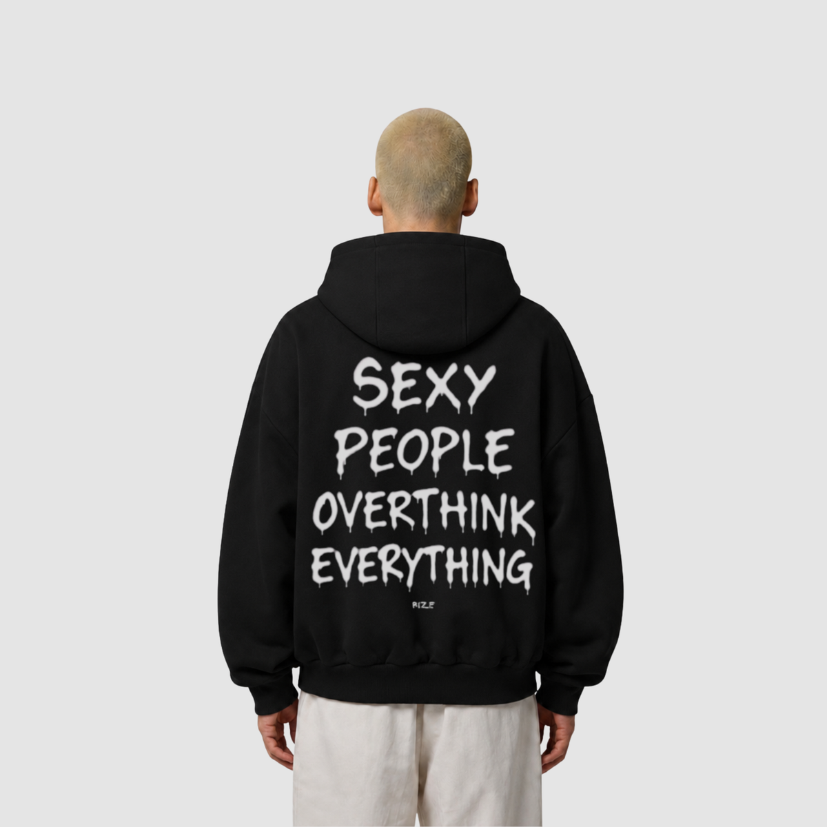 Hoodie von RIZE mit Aufdruck: Sexy People Overthink Everything
