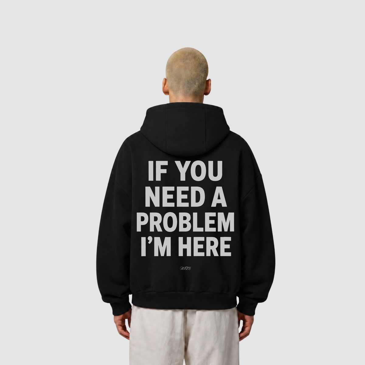 Zip Hoodie von RIZE mit Aufdruck: If You Need A Problem, I'm Here