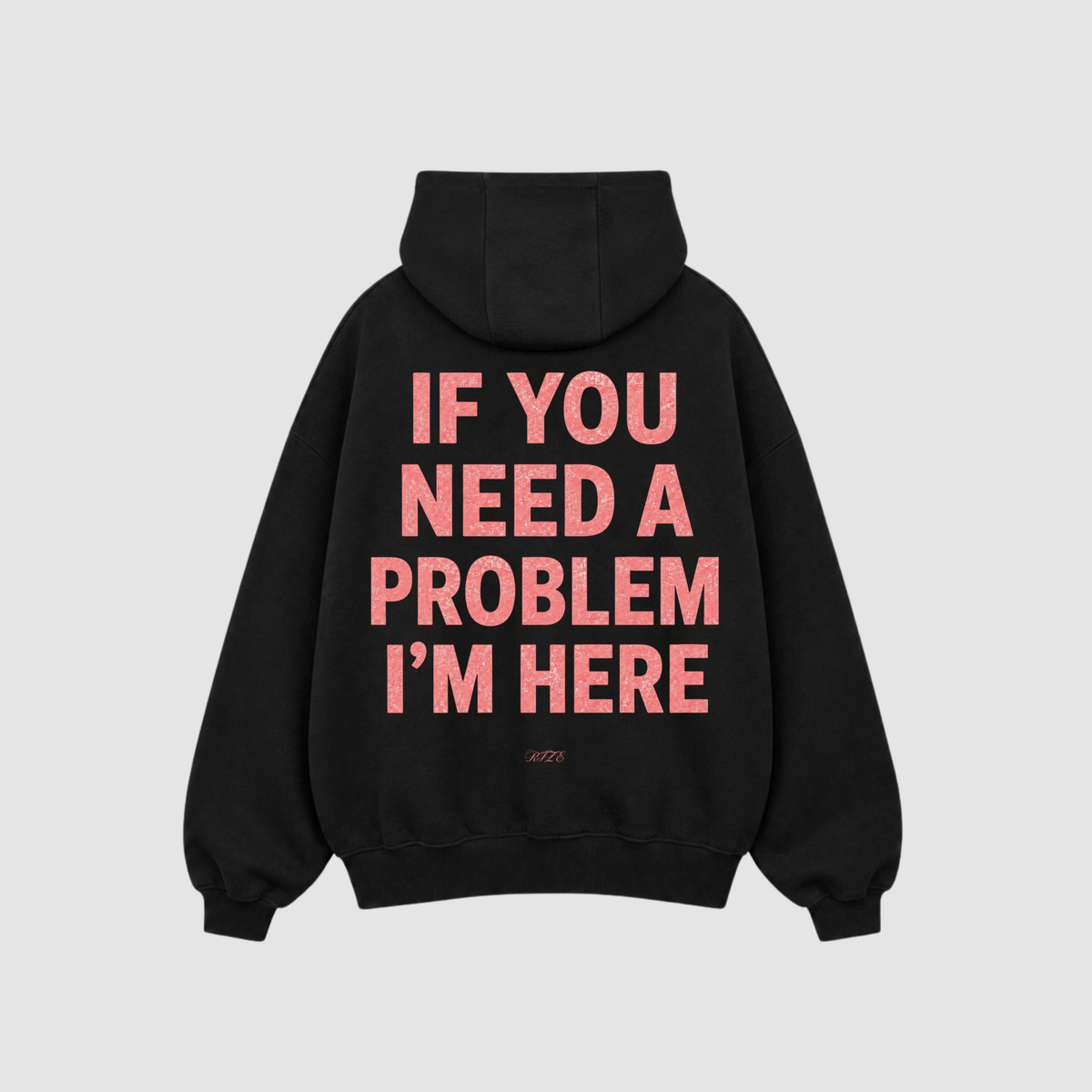 Hoodie von RIZE mit Aufdruck: If You Need A Problem, I'm Here