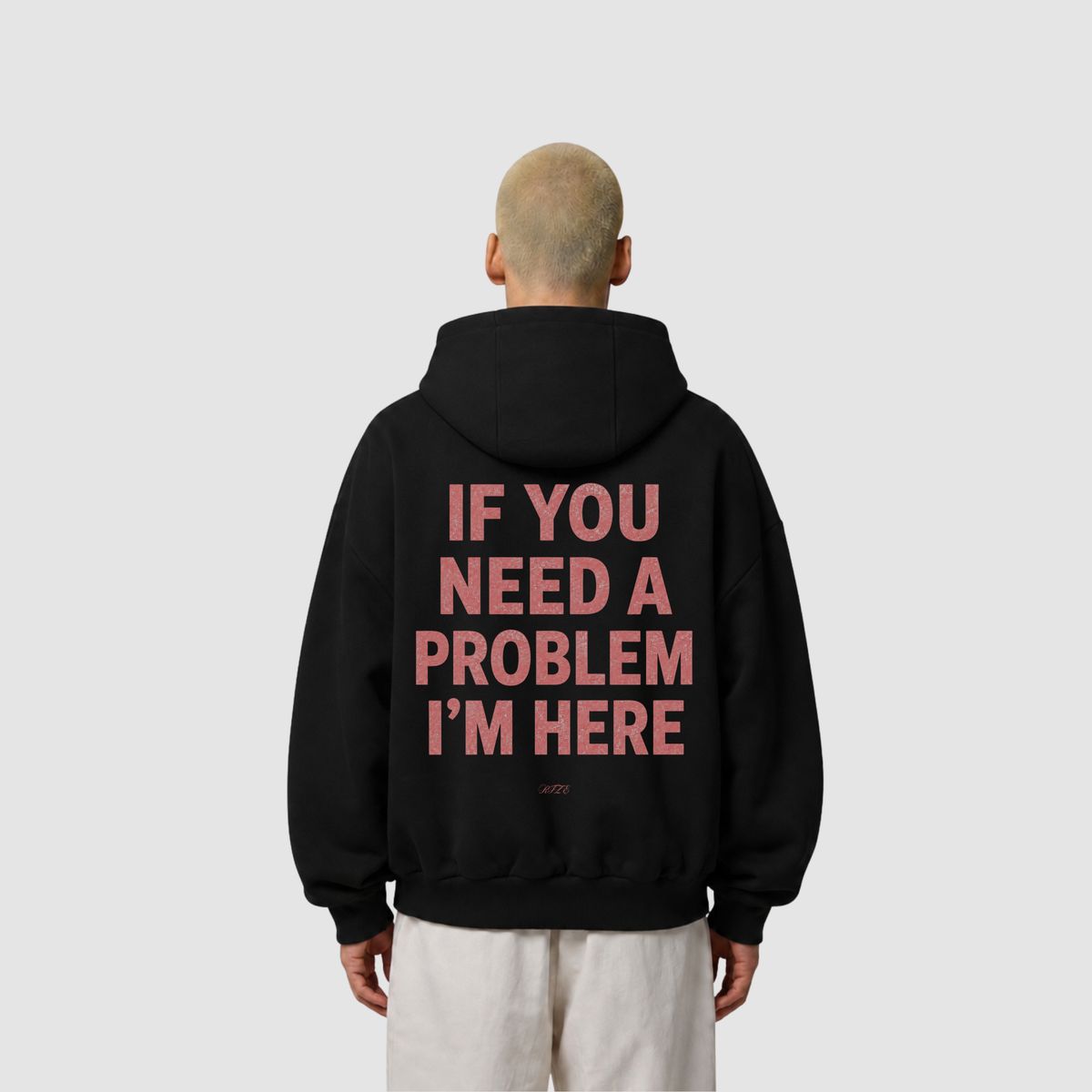 Hoodie von RIZE mit Aufdruck: If You Need A Problem, I'm Here