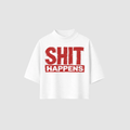 Boxy Tee von RIZE mit Aufdruck: Shit Happens