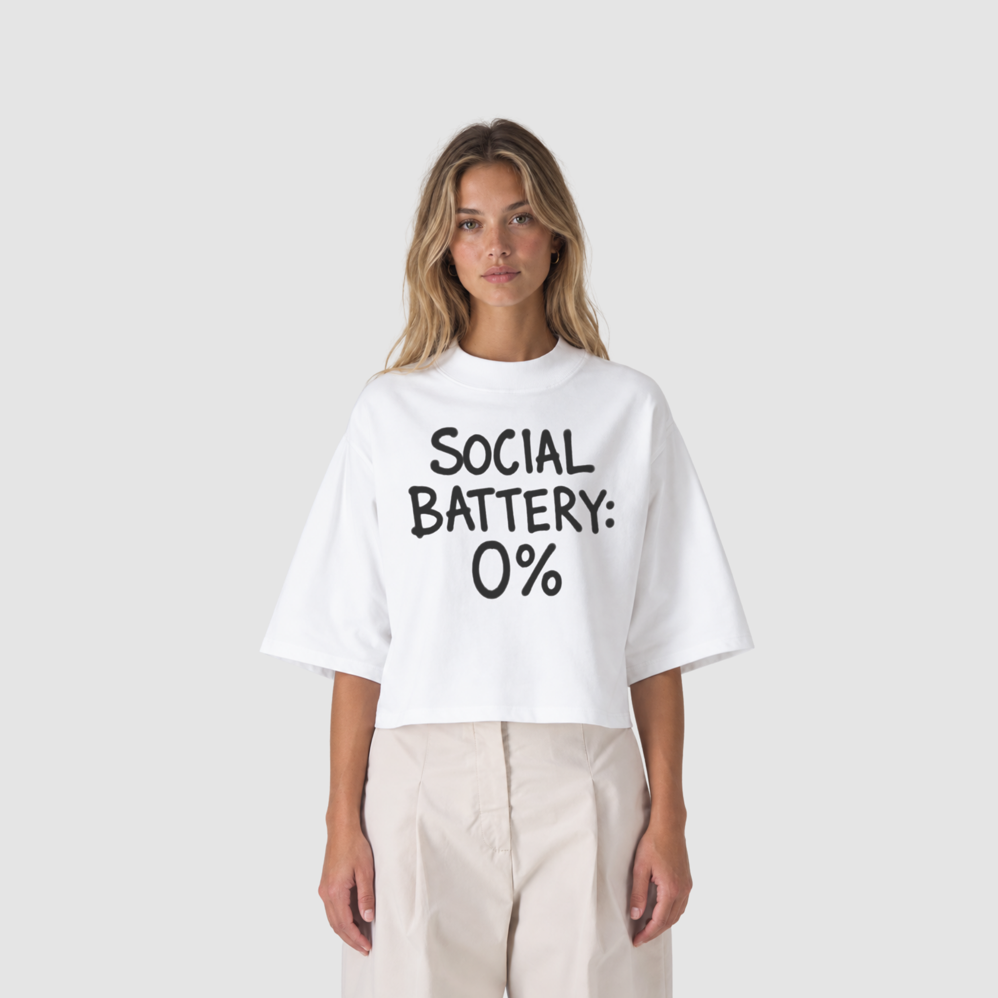SOCIAL BATTERY BOXY TEE
