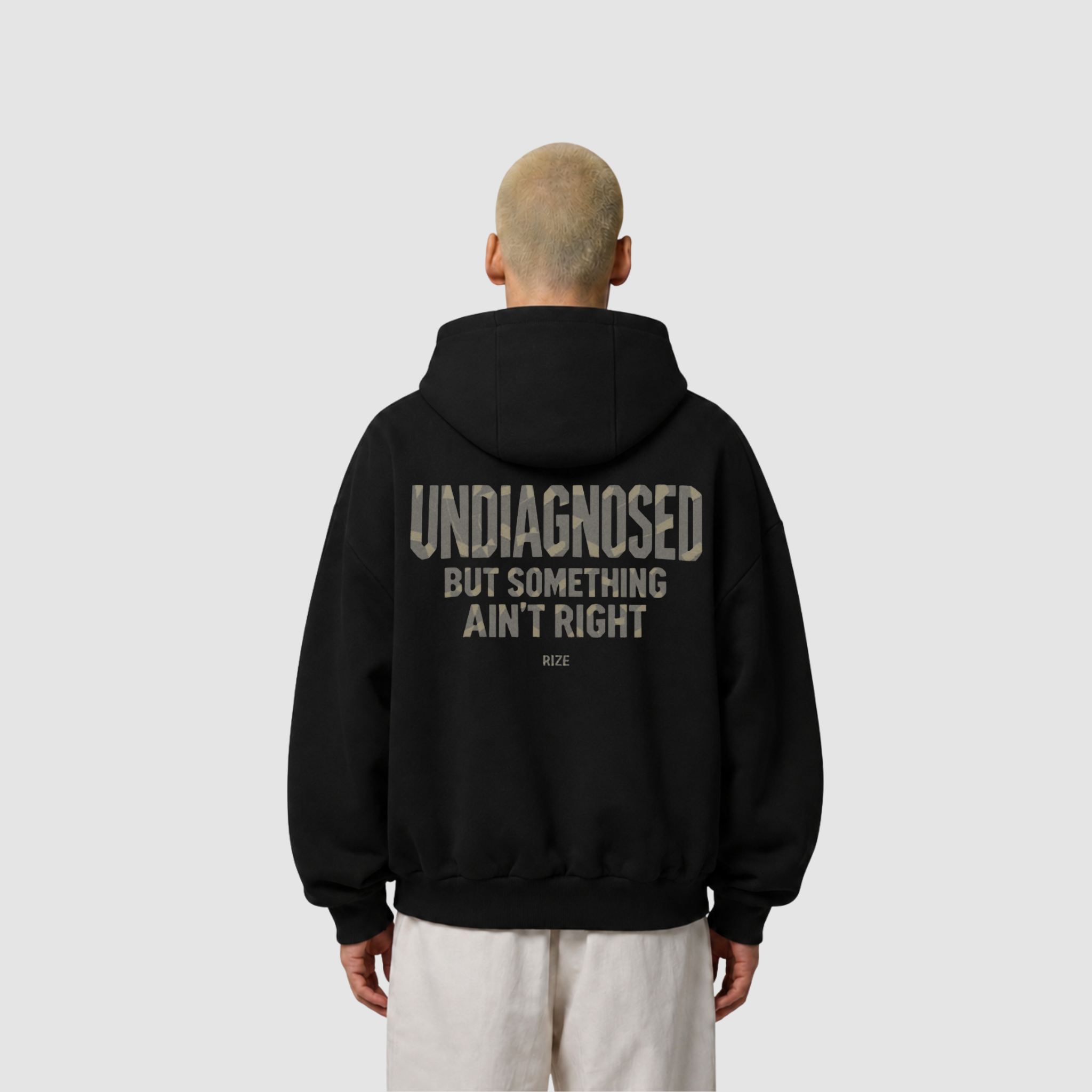 Hoodie von RIZE mit Aufdruck: Undiagnosed, But Something Ain't Right