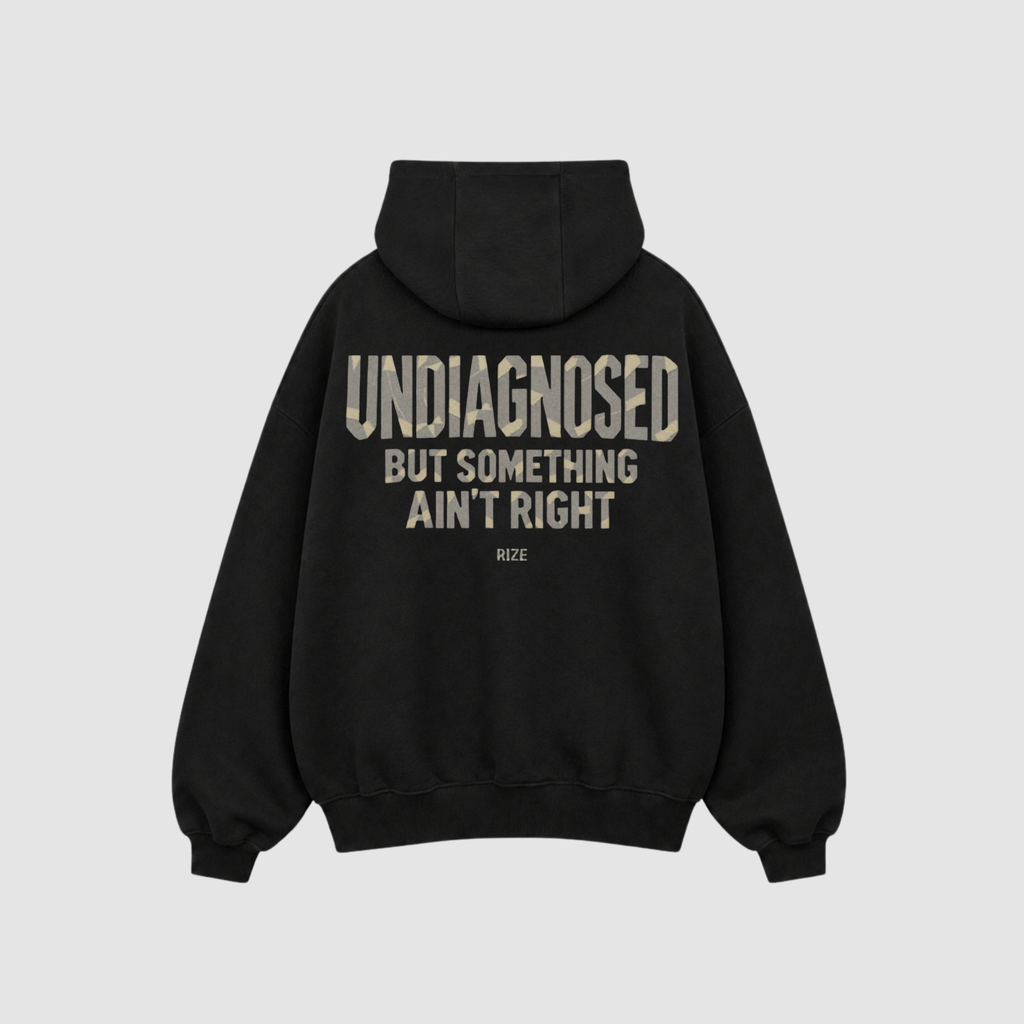Hoodie von RIZE mit Aufdruck: Undiagnosed, But Something Ain't Right
